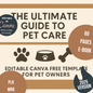 The Ultimate Guide to Pet Care Editable Canva Free Template for Pet Owners