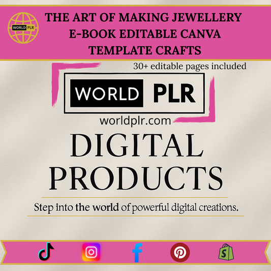 The Art of Making Jewellery E-Book Editable Canva Template Crafts