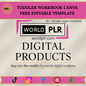 Toddler Workbook Canva Free Editable Template