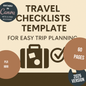 Travel Checklists Template for Easy Trip Planning