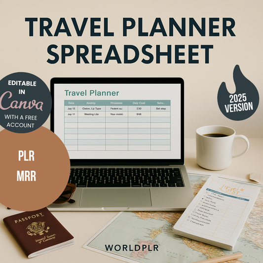 Travel Planner Spreadsheet Template Canva Editable
