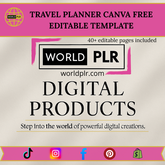 Planificador de viajes (Plantilla editable gratuita de Canva)