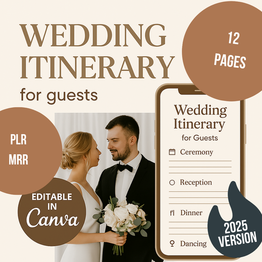 Wedding Itinerary for Guests Mobile Editable Canva Template Events