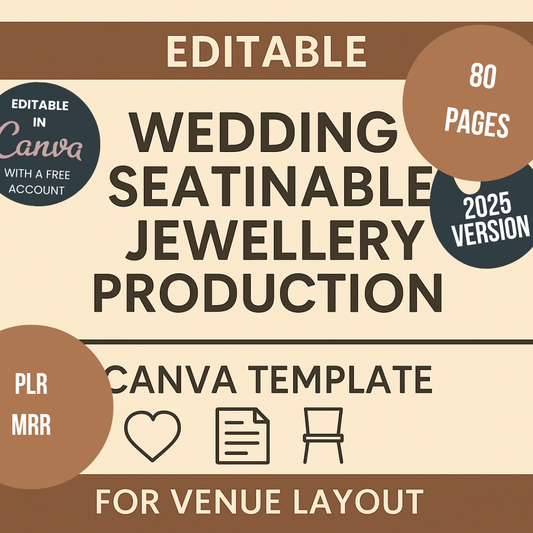 Wedding Seating Plan Editable Canva Template for Venue Layout