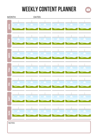 YouTube Planner 2025 – Editable Canva Template for Video Content, Growth & Monetization