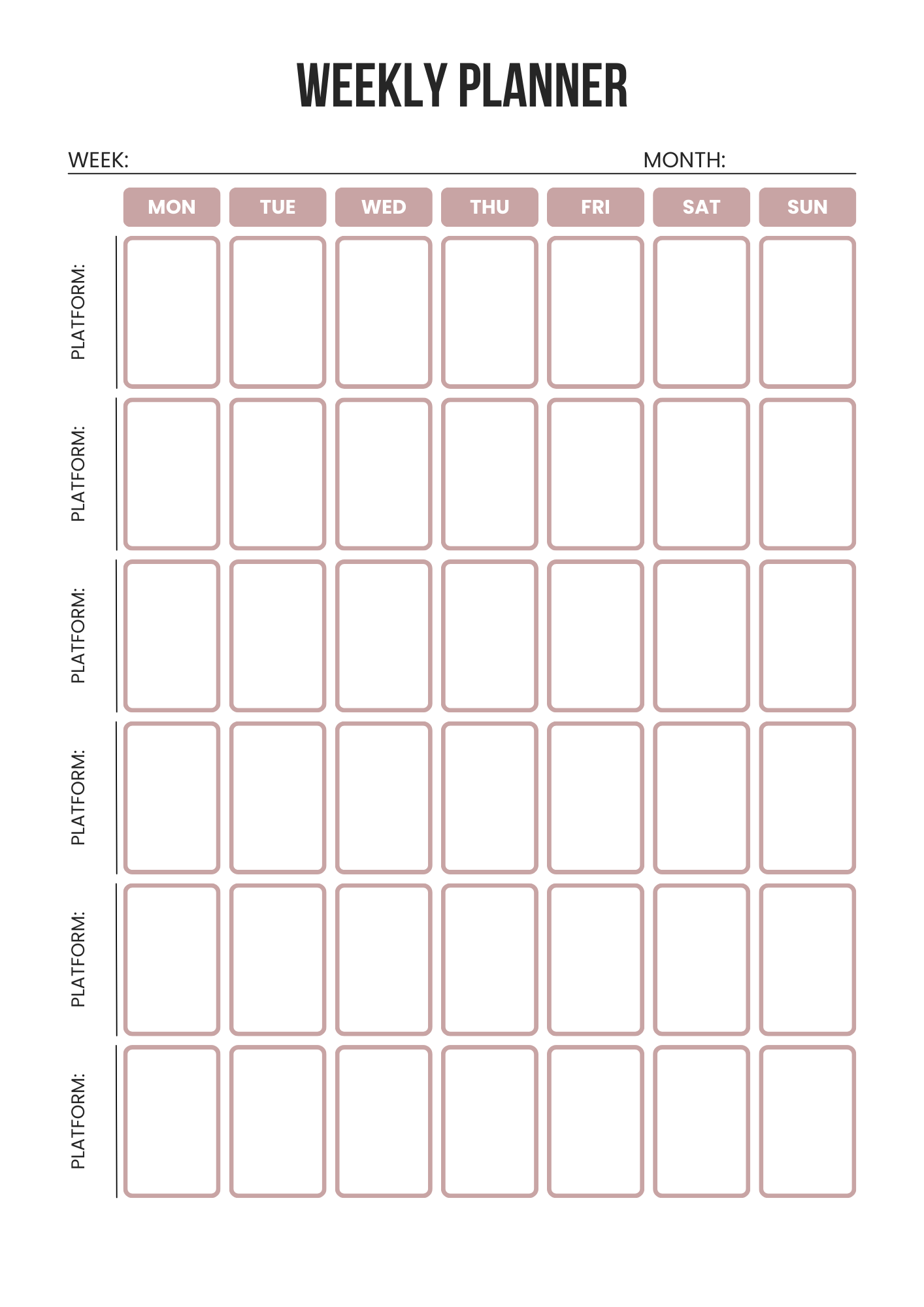 Social Media Planner 2025 – Editable Canva Template for Instagram, TikTok, Pinterest & Content Strategy